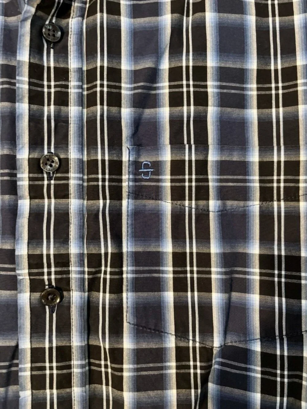 Stetson Blue Flip Cuff Button Down Shirt Sz Medium 100% Cotton